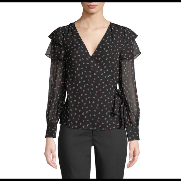 Club Monaco Strils Wrap Top - Picture 1 of 8